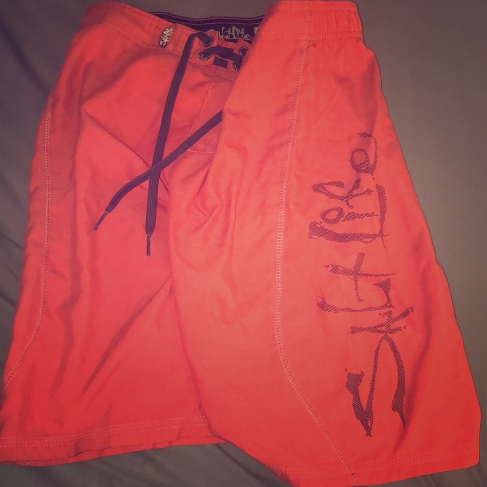 Salt Life youth board shorts Salmon Pink